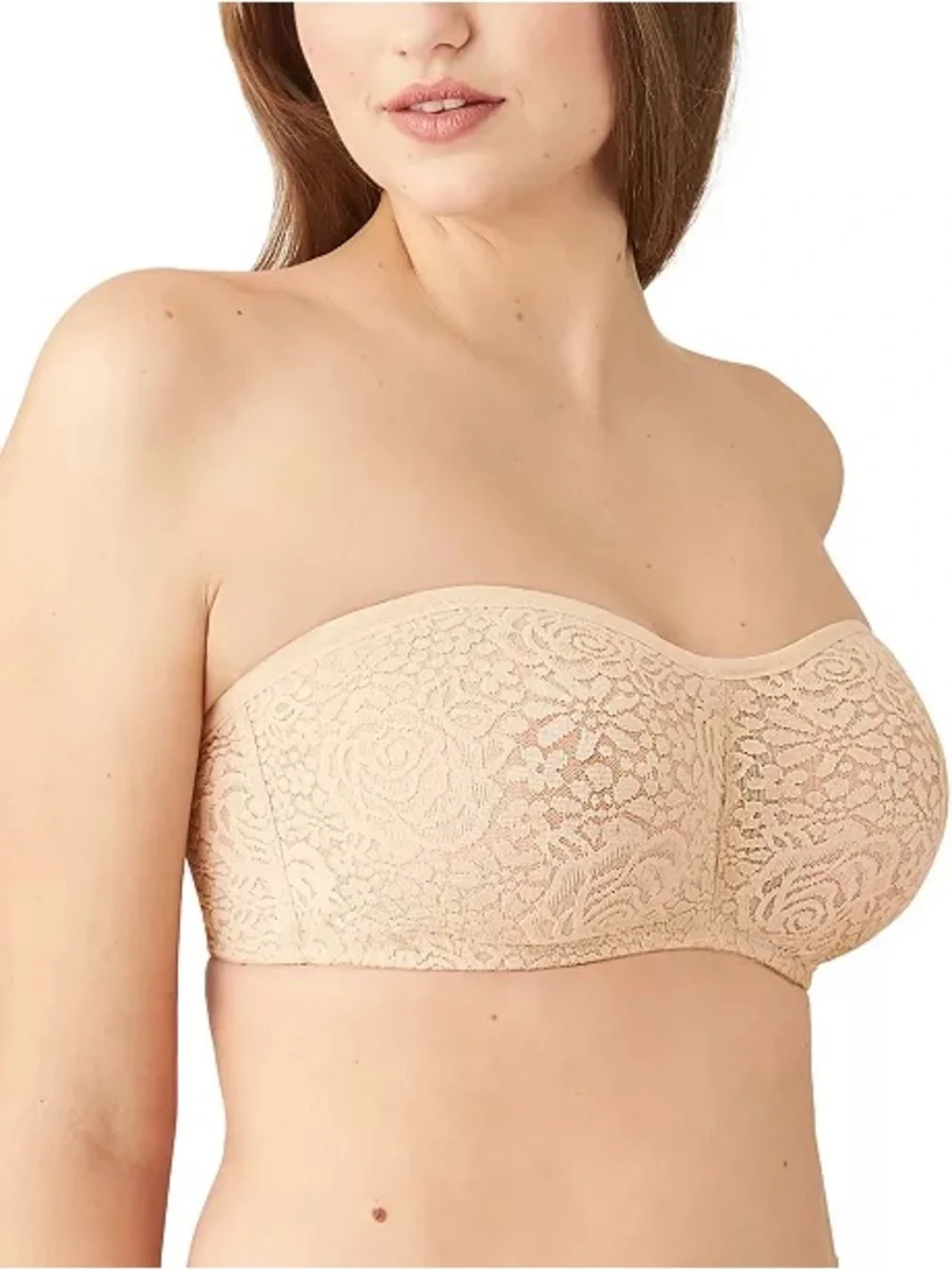 NWT Wacoal Halo Lace Strapless Convertible Bra 854205 in Beige, Women's 32DD